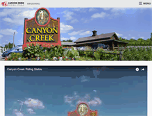 Tablet Screenshot of canyoncreekridingstable.com